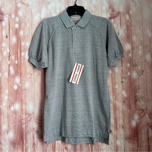 Gary Reed Vintage 80’s Gray Puff Sleeve Polo Shirt Size M